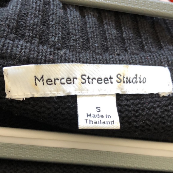 Mercer Street black cap sleeve. Button down tie belt cardigan.‎ Size small. EUC - Picture 4 of 5